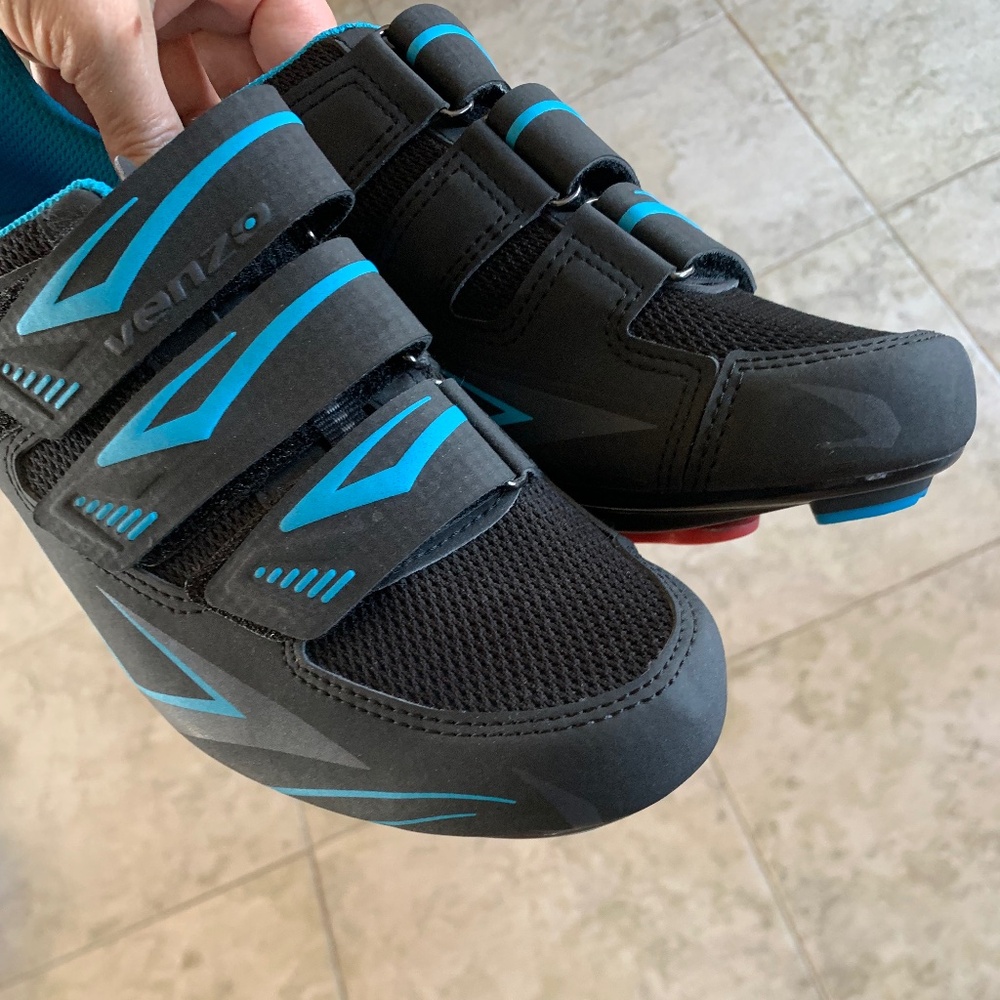 Venzo Unisex Cycling Shoes with Zacro Gel Padded Bike Seat Cover